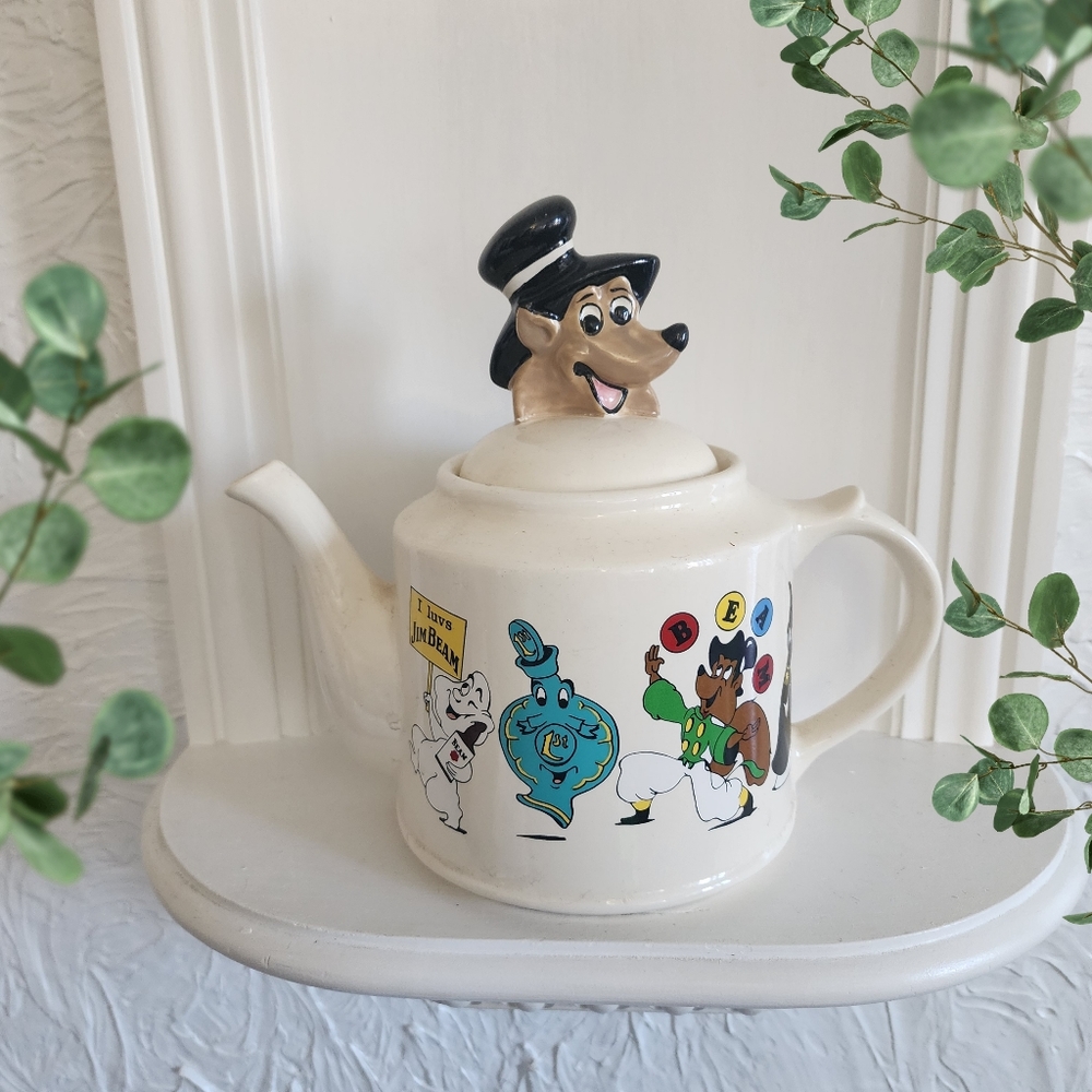 Very Rare, VTG Jim Beam, R. Ellis, Animated Characters, 1995, Teapot By Wade.